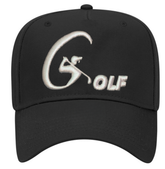 black snapback golf hat 
